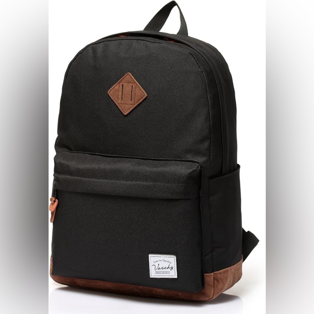 VASCHY  Men Women Unisex Classic Water-resistant Lightweight Travel Backpack